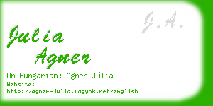 julia agner business card